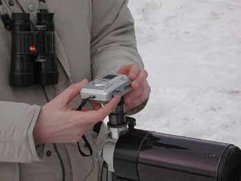 Digiscoping with a Questar telescope