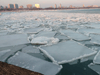 Montrose pier ice, Montrose Point, Chicago